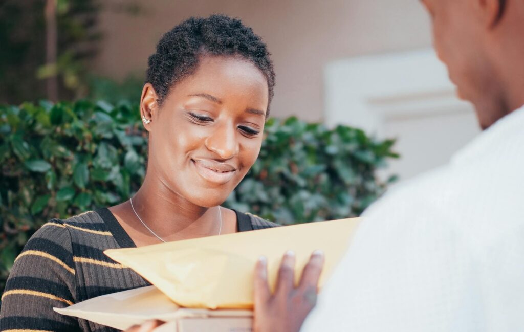 woman receiving meaningful jewelry gift